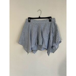 Fifty Street Junior Blue Zipper Skirt, Size Large